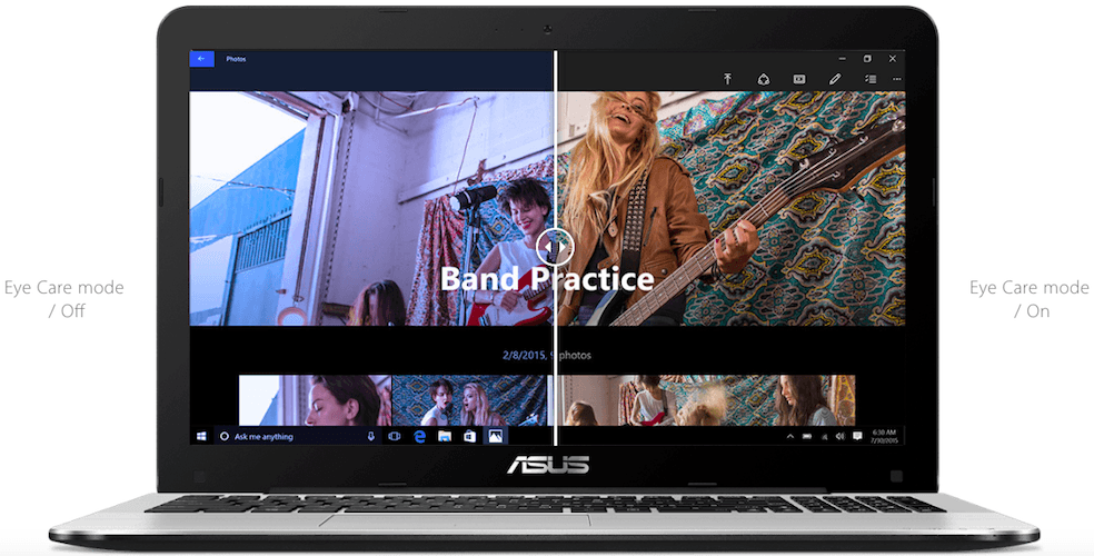 Asus F555LA-AB31 Display Eye Care Mode