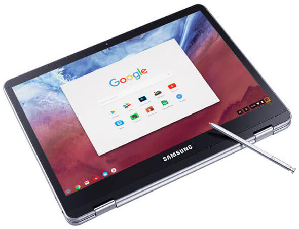 Samsung Chromebook Plus Tablet Mode and Stylus