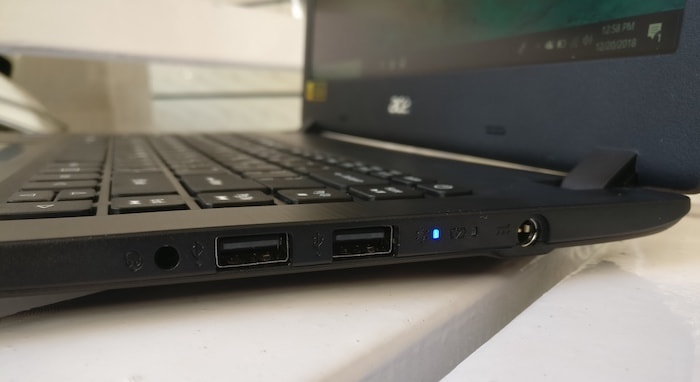 Acer Aspire 1 ports and slots