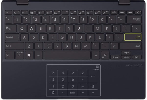 Backlit keyboard and touchpad on 11 inch Asus L210MA netbook