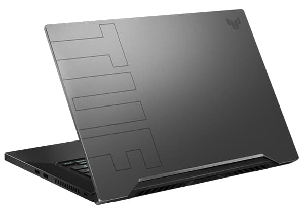 Asus TUF Dash F15 TUF516PE lid design