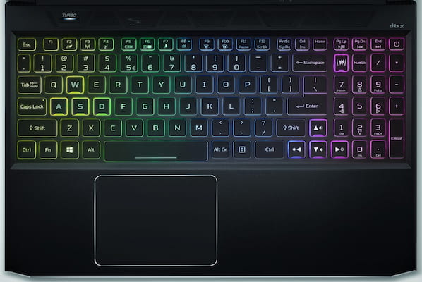 Full size backlit keyboard & Windows precision trackpad