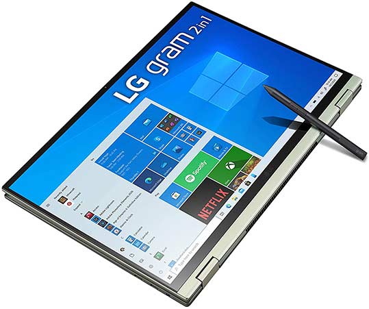 LG Gram 16 inch 2-in-1 Laptop with Pen