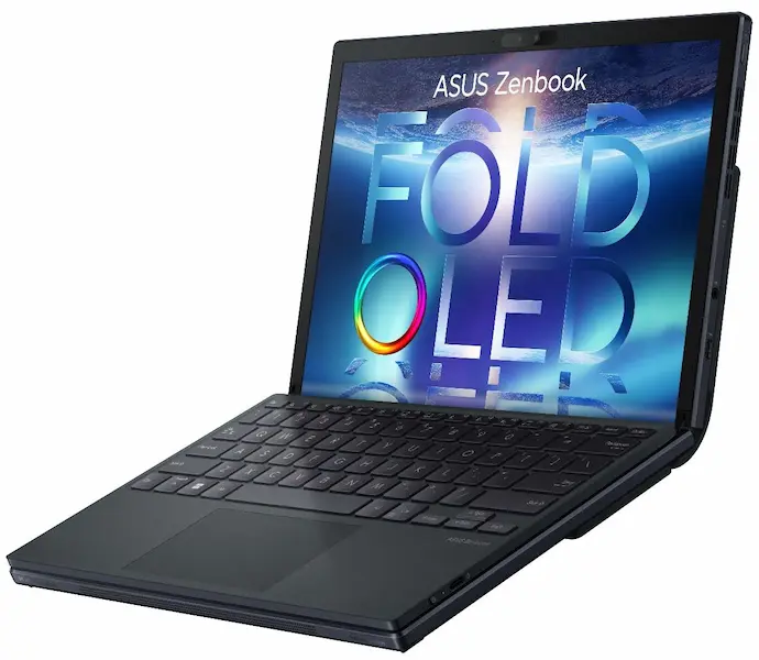 Asus ZenBook 17 FOLD OLED with keyboard attached