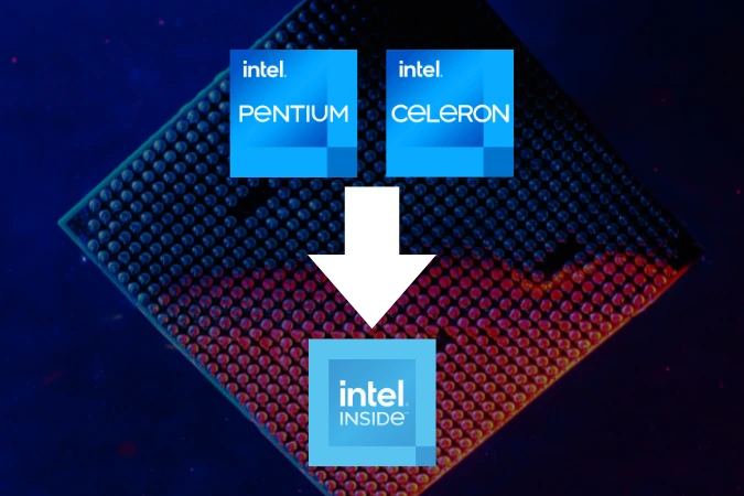 Intel Pentium and Celeron rename to Intel Inside