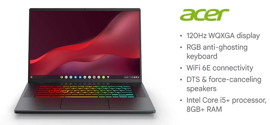 Acer Chromebook 516 GE Hardware Specifications